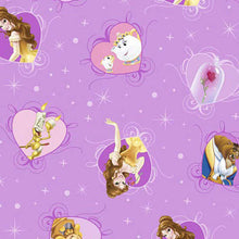 Load image into Gallery viewer, Beauty and the Beast Lavender Hearts Fabric Stethoscope cover for Medical Professionals