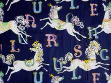 Load image into Gallery viewer, Carousel Merry Go Round Horses Blue Nurse Medical Scrub TopUnisex Style for Men & Women