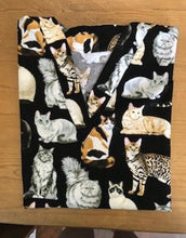 Load image into Gallery viewer, Cat Breeds Medical Scrub Top Veterinary Tech Unisex Relaxed Style for Men & Women