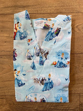 Load image into Gallery viewer, Cinderella Medical Scrub Top at the Ball Blue Fabric Unisex Style for Men & Women