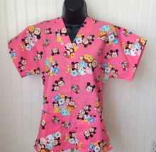 Load image into Gallery viewer, Tsum Tsum Medical Scrub Top Fabric Unisex Style for Men & Women