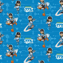 Load image into Gallery viewer, Miles of Tomorrowland Cartoon on Blue Fabric Nurse Medical Scrub Top Unisex Style for Men & Women