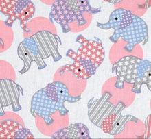 Load image into Gallery viewer, Variety of Colorful Elephants Fabrics Medical Scrub Surgical Caps Tie Back Hat & Elastic Bouffant Unisex Men & Women