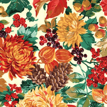 Load image into Gallery viewer, Medical Scrub Top Autumn Fall Leaves & Flowers Unisex Relaxed Style for Men & Women