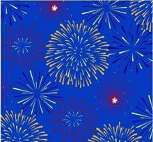 Load image into Gallery viewer, Patriotic Fireworks Red White Blue Yellow Fabric Nurse Medical Scrub Top Unisex Style for Men & Women