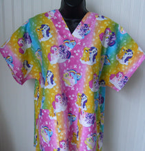 Load image into Gallery viewer, My Little Pony Medical Scrub Top Horse Cartoon Ombre Rainbow Unisex Style for Men & Women