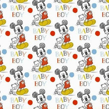 Load image into Gallery viewer, Mickey Mouse Oh Boy Baby Boy Nursery Fabric Nurse Medical Scrub Top Unisex Style for Men & Women
