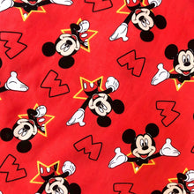 Load image into Gallery viewer, Mickey Mouse in Stars Red Fabric Nurse Unisex Medical Surgical Scrub Caps Men & Women Tie Back and Bouffant Hat Styles
