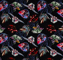 Load image into Gallery viewer, Super Heroes AVENEGERS Characters Black Unisex Medical Surgical Scrub Caps Men & Women Tie Back and Bouffant Hat Styles