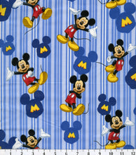 Load image into Gallery viewer, Mickey Mouse Stripe Blue Ears Nurse Medical Scrub Top Unisex Style for Men & Women