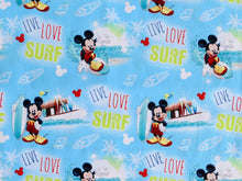 Load image into Gallery viewer, Size XS Mickey Mouse Medical Scrub Top Live Love Surf Unisex Style Shirt for Men & Women *IN STOCK *READY TO SHIP
