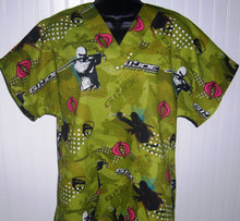 Load image into Gallery viewer, GI Joe Ninja Warrior Medical Scrub Top The Rise of Cobra Unisex Style for Men & Women