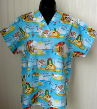 Load image into Gallery viewer, Frozen OLAF Medical Scrub Top Crazy for Summer Beach Unisex Style for Men & Women