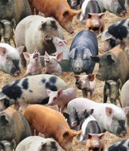 Load image into Gallery viewer, Pigs Life on the Farm Fabric Unisex Medical Surgical Scrub Caps Men & Women Tie Back and Bouffant Hat Styles