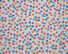 Load image into Gallery viewer, Medical Scrub Top Tie Dye Rainbow Paw Prints Veterinary Tech Unisex Style for Men & Women