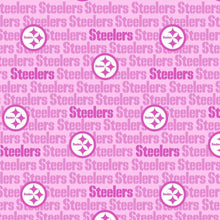 Load image into Gallery viewer, PITTSBURG STEELERS PINK FOOTBALL Unisex Medical Surgical Scrub Caps Men & Women Tie Back and Bouffant Hat Styles