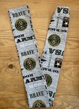 Load image into Gallery viewer, Patriotic Military US Army Gray Fabric Stethoscope sock cover for Medical Professionals
