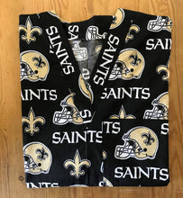 Load image into Gallery viewer, Football Saints Medical Scrub Top Unisex Relaxed Fit Men's Scrub Top Women's Scrub Top