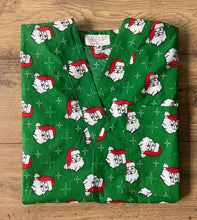 Load image into Gallery viewer, Christmas Medical Scrub Top Santa Claus Faces Unisex Style for Men & Women