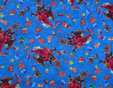 Load image into Gallery viewer, Merry Christmas Western Cowboy Rodeo Santa Claus Medical Scrub Top Unisex Style for Men & Women