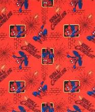 Load image into Gallery viewer, Super Heroes Spider Man Wall Crawler Red Fabric Unisex Medical Surgical Scrub Caps Men & Women Tie Back and Bouffant Hat Styles