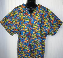 Load image into Gallery viewer, Superman Medical Scrub Top Super Hero Unisex Style Shirt for Men & Women