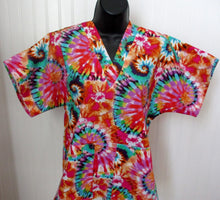 Load image into Gallery viewer, Tie Dye Medical Scrub Top Unisex Style Shirt for Men & Women