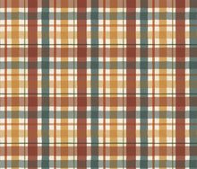 Load image into Gallery viewer, Plaid Earth tones Medical Scrub Top Unisex Relaxed Style for Men & Women