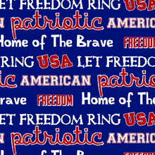 Load image into Gallery viewer, Patriotic American USA Home of the Brave Let Freedom Ring Fabric Nurse Medical Scrub Top Unisex Style for Men & Women