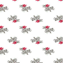 Load image into Gallery viewer, Wizard of Oz Logo on White Fabric Unisex Medical Surgical Scrub Caps Men & Women Tie Back and Bouffant Hat Styles