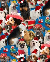 Load image into Gallery viewer, Merry Christmas Santa Puppy Dogs Presents Medical Scrub Top Unisex Style for Men & Women