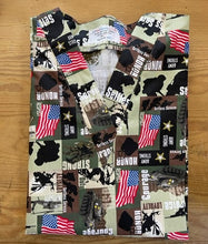 Load image into Gallery viewer, Military Medical Scrub Top US Army Strong Selfless Service Courage Loyalty Unisex Style for Men & Women