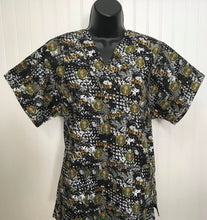 Load image into Gallery viewer, Army Medical Scrub Top US Military Branch USA Gray Black Camo Unisex Style for Men & Women