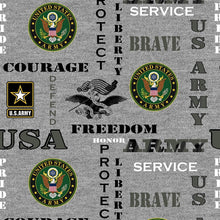 Load image into Gallery viewer, Patriotic Military US Army Gray Fabric Nurse Medical Scrub Top Unisex Style for Men & Women