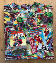 Load image into Gallery viewer, Marvel Avengers Captain America Iron Man Thor Hulk Medical Scrub Top Super Heroes Comic Book Covers Unisex Style Shirt for Men & Women