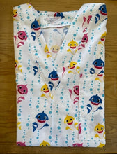 Load image into Gallery viewer, Shark Medical Scrub Top Children Animated Cartoon Unisex Shirt Style for Men & Women
