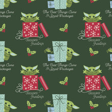 Load image into Gallery viewer, Christmas Star Wars Baby Yoda Medical Scrub Top Unisex Style for Men & Women