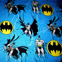 Load image into Gallery viewer, Super Hero BATMAN Caped Crusader Blue Fabric Nurse Medical Scrub Top Unisex Style Shirt for Men & Women