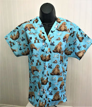 Load image into Gallery viewer, Forest Animals Medical Scrub Top Bears & Friends Unisex Style for Men & Women