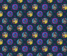 Load image into Gallery viewer, Beauty and the Beast Beautiful Stained Glass Circles Fabric Nurse Medical Scrub Top Unisex Style for Men & Women