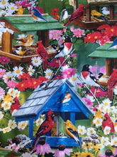 Load image into Gallery viewer, Medical Scrub Top Beautiful Spring Again Garden with Birdhouses Unisex Style for Men & Women