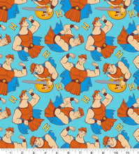 Load image into Gallery viewer, Hercules Greek God Blue Fabric Nurse Medical Scrub Top Unisex Style Shirt for Men & Women