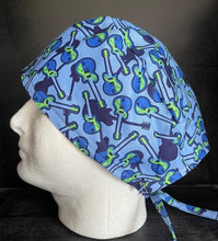 Load image into Gallery viewer, Guitars Fabric Unisex Medical Surgical Scrub Caps Men & Women Tie Back and Bouffant Hat Styles