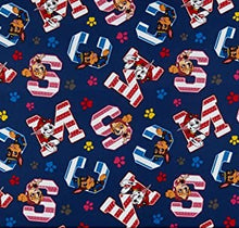 Load image into Gallery viewer, PAW Patrol Rescue Characters Chase Skye Marshall Cartoon Navy Fabric Nurse Medical Scrub Top Unisex Style for Men & Women