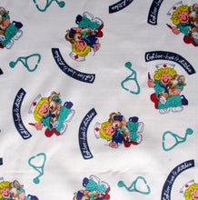 Load image into Gallery viewer, Boo-Boo & Stitches Fabric Veterinary Doctor Nurse Medical Scrub Top Unisex Style for Men & Women