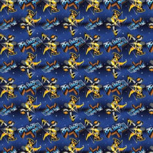 Load image into Gallery viewer, Transformers Bumble Bee Navy Fabric Unisex Medical Surgical Scrub Caps Men & Women Tie Back and Bouffant Hat Styles