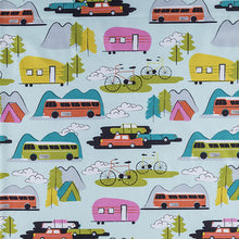 Load image into Gallery viewer, Let's Go Camping Fabric Nurse Medical Scrub Top Unisex Style Shirt for Men & Women