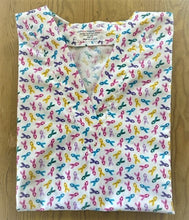 Load image into Gallery viewer, Cancer Awareness Medical Scrub Top Multi Color Ribbons Unisex Style for Men & Women