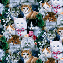 Load image into Gallery viewer, Medical Scrub Top Garden Cats & Kittens Packed Unisex Relaxed Style for Men & Women