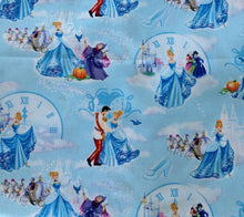 Load image into Gallery viewer, Cinderella at the Ball Blue Fabric Nurse Medical Scrub Top Unisex Style for Men & Women